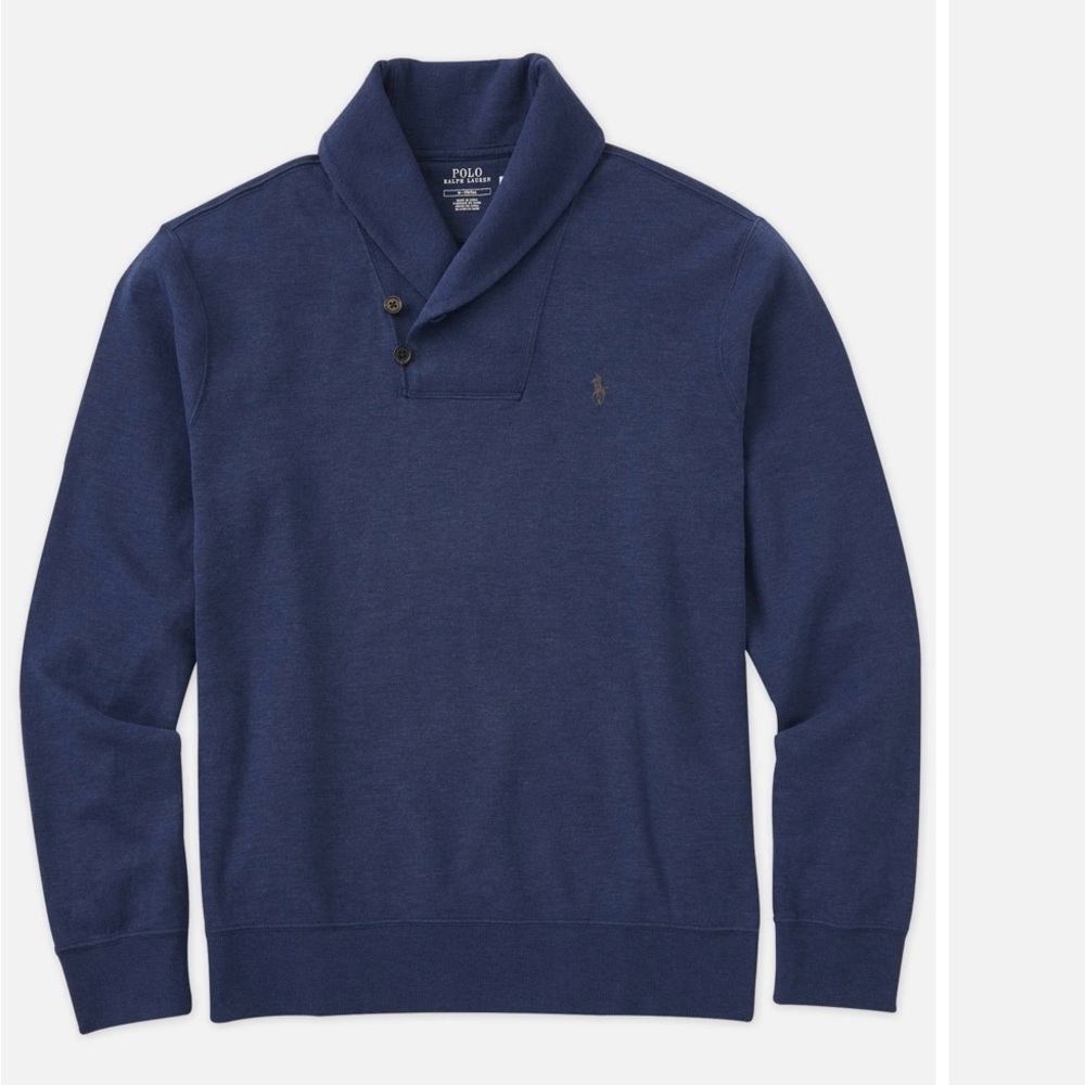 Polo Ralph Lauren Shawl Collar Sweater, Navy Jersey